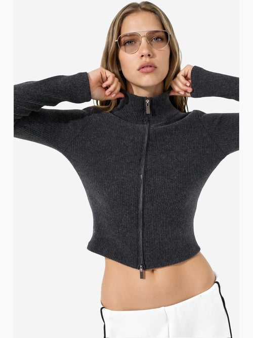 Dames gebreid vest busem - Kiabi
