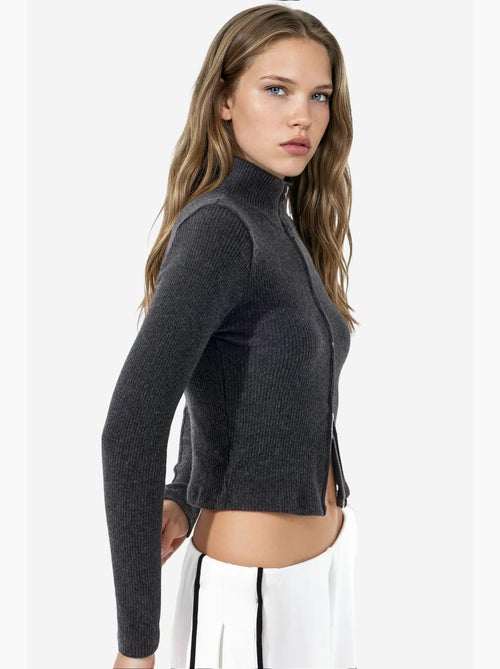 Dames gebreid vest busem - Kiabi