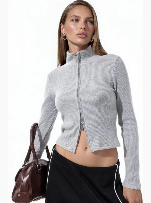 Dames gebreid vest busem - Kiabi