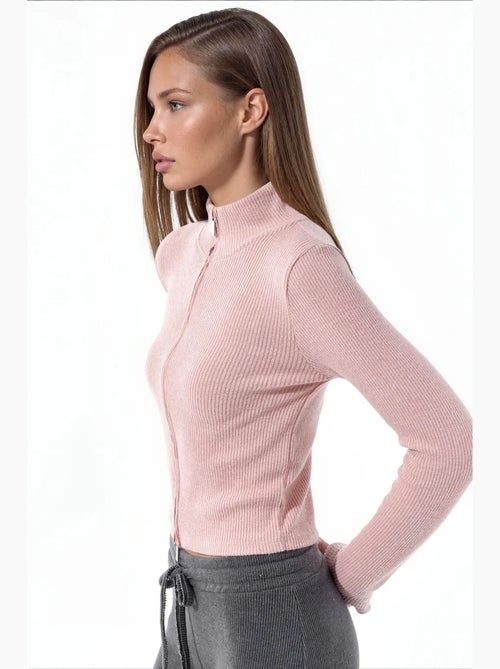 Dames gebreid vest busem - Kiabi