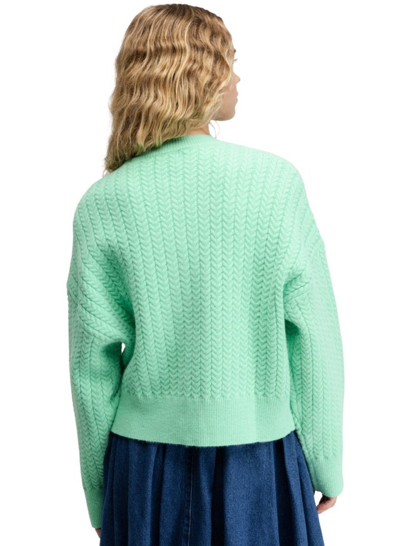 Dames gebreid vest Groen - Kiabi