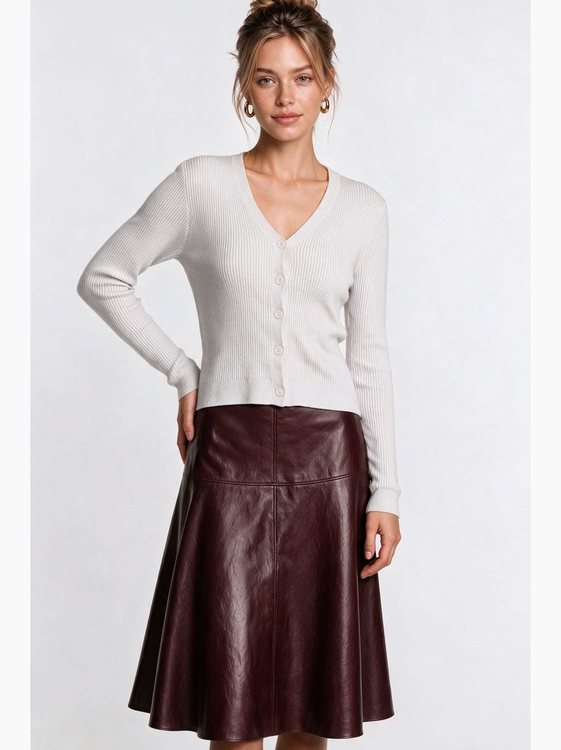 Dames gebreid vest istanbul Gebroken wit - Kiabi