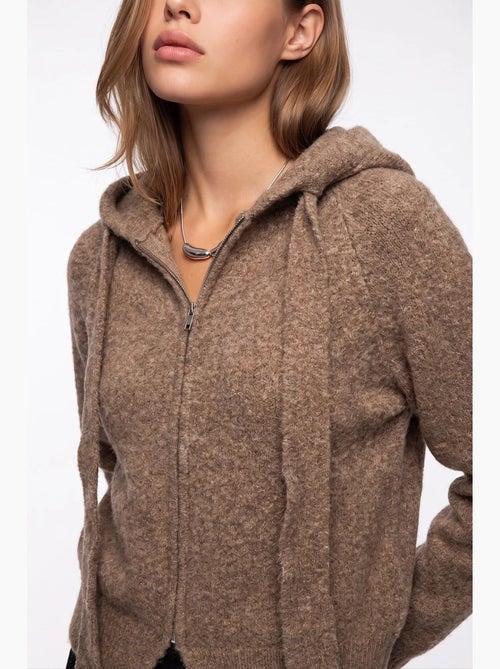 Dames gebreid vest mixray - Kiabi