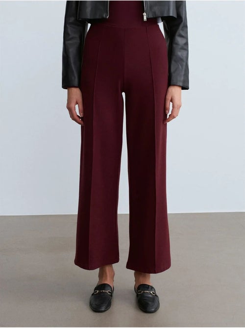 Dames gebreide broek met wijde pijpen dilvin - Kiabi Dames gebreide broek met wijde pijpen dilvin - Kiabi