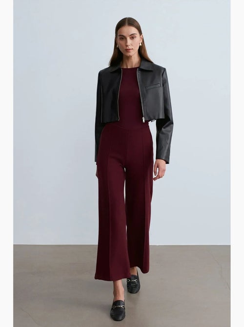 Dames gebreide broek met wijde pijpen dilvin - Kiabi Dames gebreide broek met wijde pijpen dilvin - Kiabi