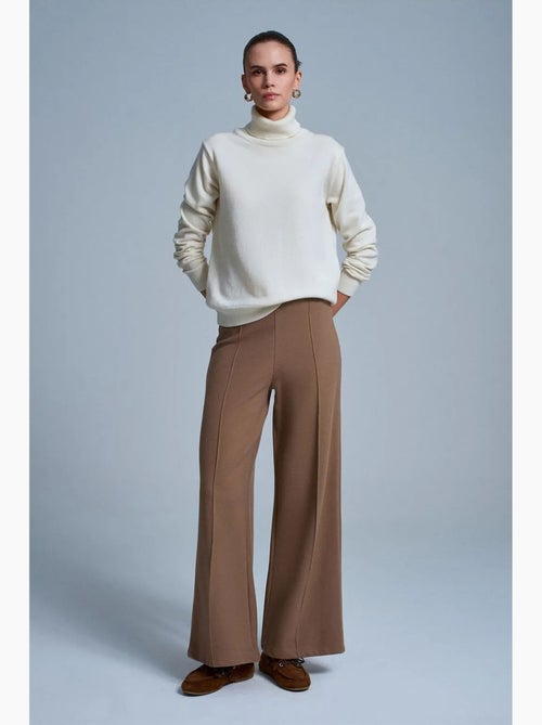 Dames gebreide broek met wijde pijpen dilvin - Kiabi Dames gebreide broek met wijde pijpen dilvin - Kiabi
