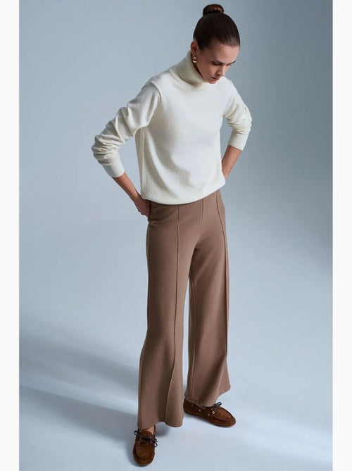 Dames gebreide broek met wijde pijpen dilvin - Kiabi Dames gebreide broek met wijde pijpen dilvin - Kiabi