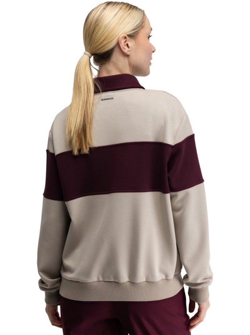 Dames golftrui met polokraag Beige - Kiabi
