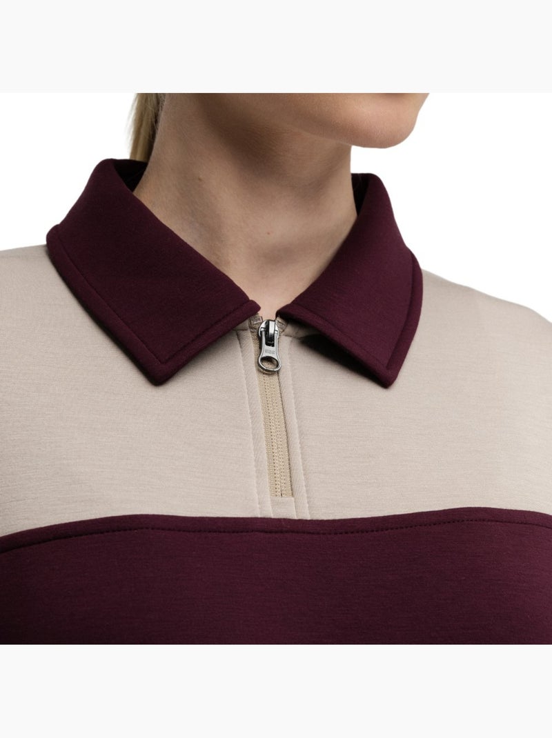 Dames golftrui met polokraag Beige - Kiabi