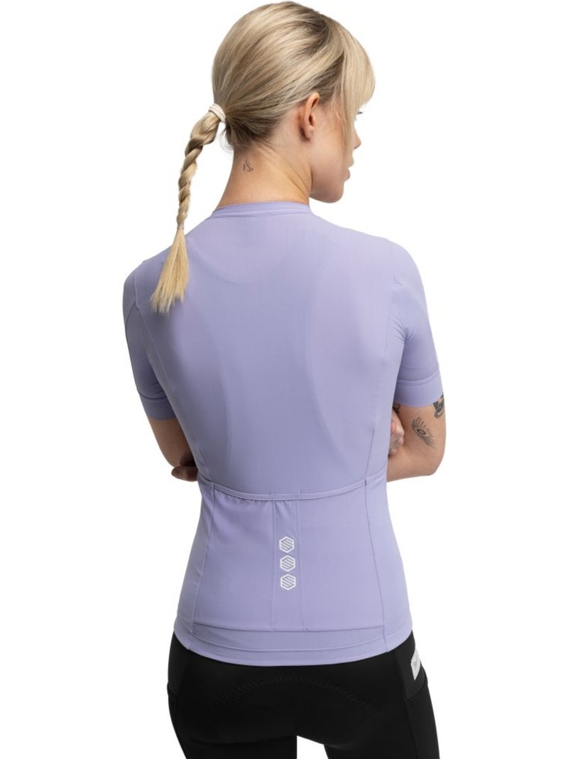 Dames gravel fietsshirt met korte mouwen Paars - Kiabi