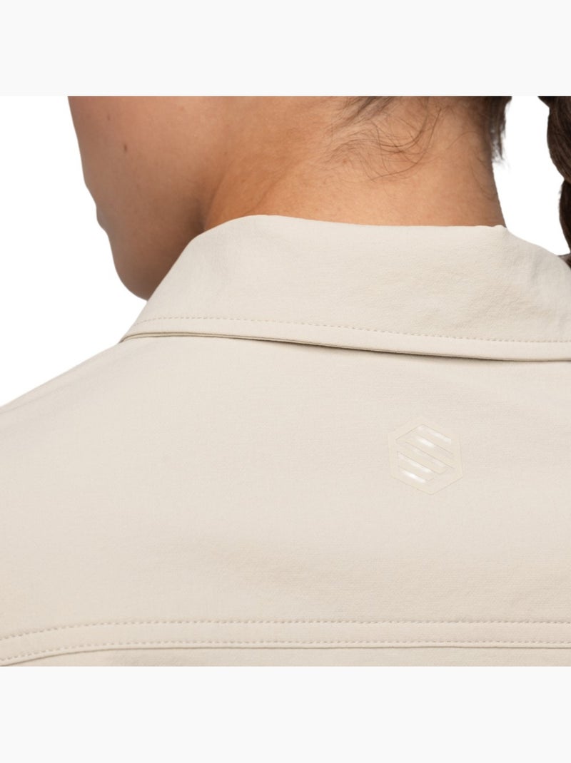 Dames gravel zomer-overshirt Beige - Kiabi