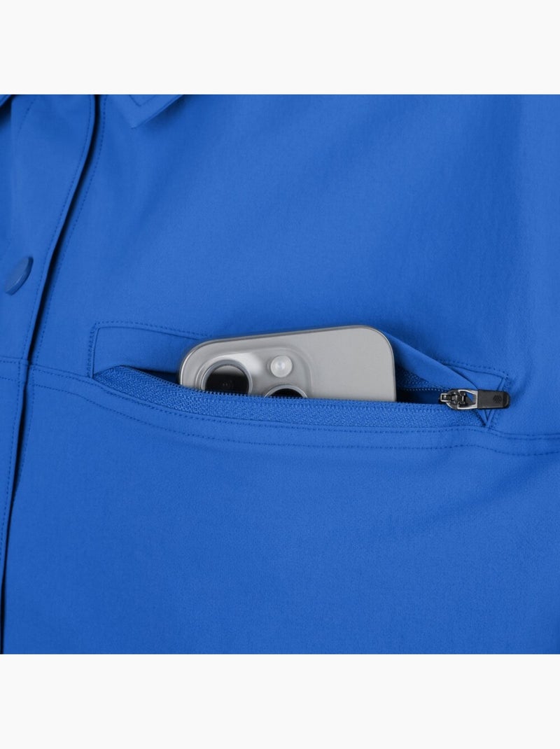 Dames gravel zomer-overshirt Blauw - Kiabi
