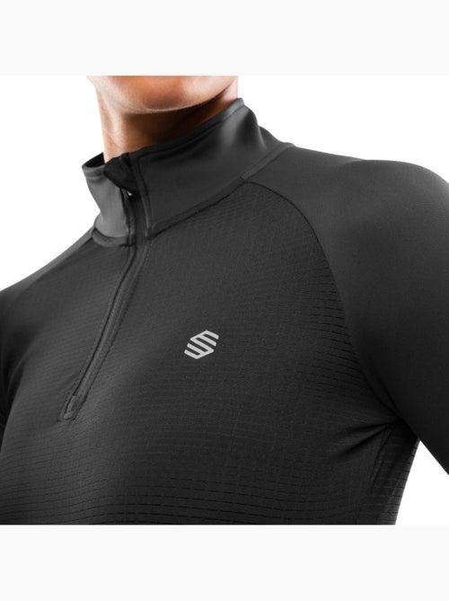 Dames hardloopsweatshirt met halve rits - Kiabi