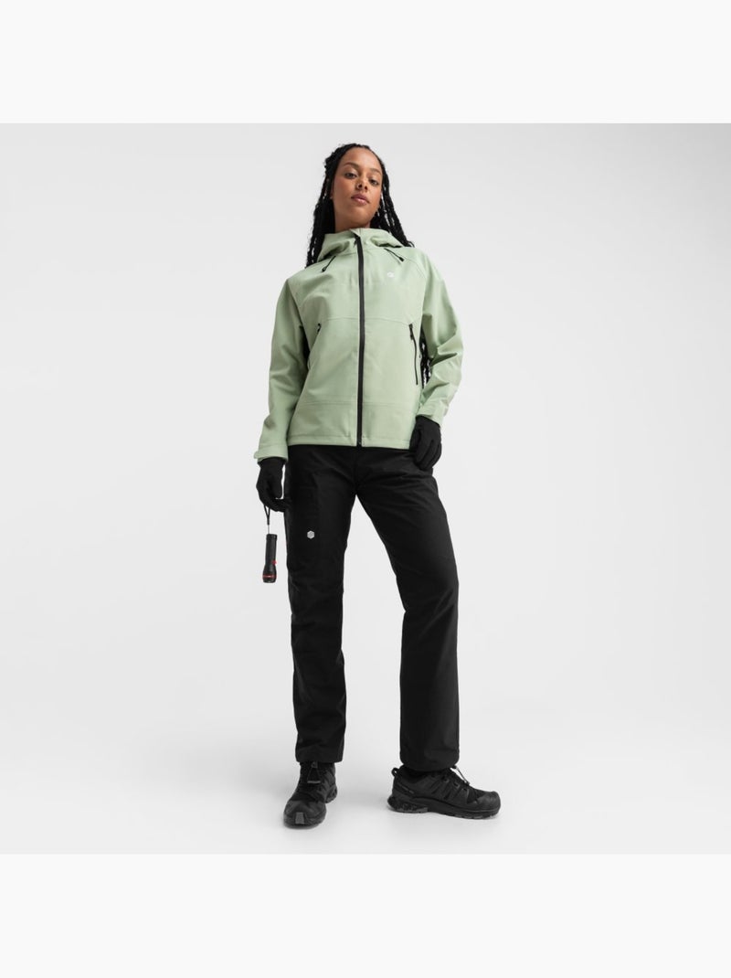Dames hardshell wandeljas Groen - Kiabi