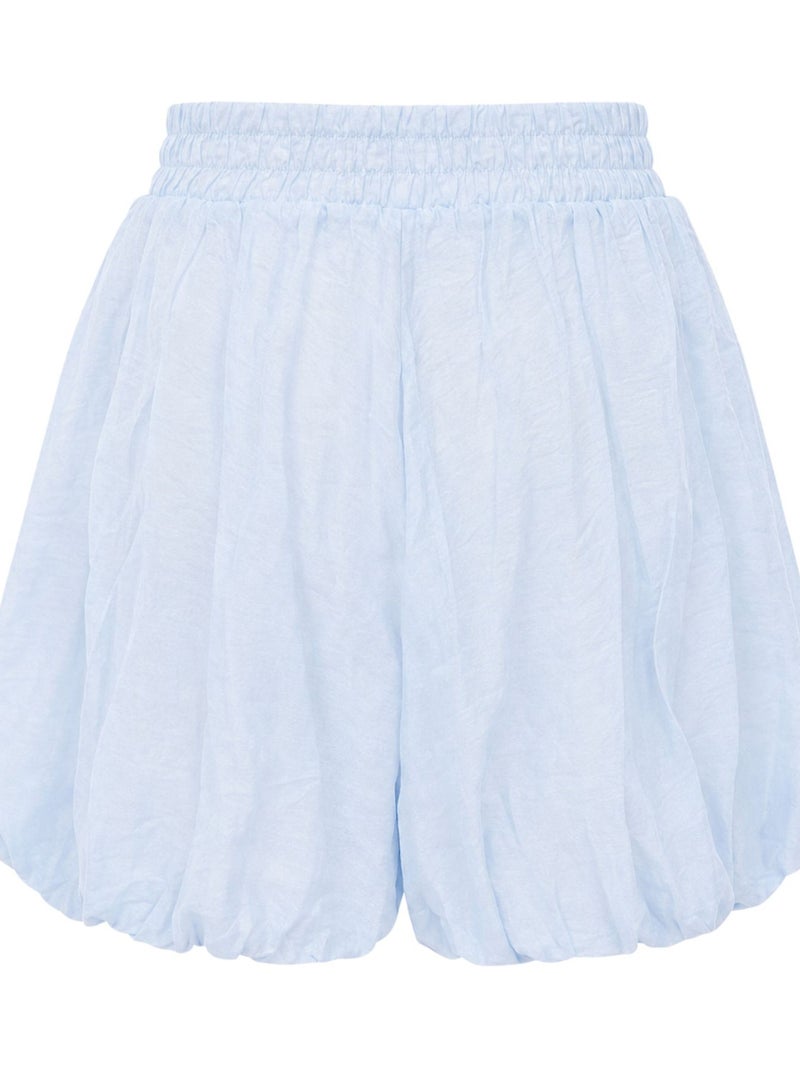 Dames high-waist minishorts mixray Hemelsblauw - Kiabi