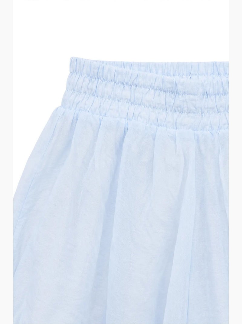 Dames high-waist minishorts mixray Hemelsblauw - Kiabi