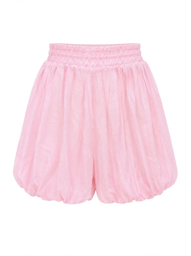 Dames high-waist minishorts mixray Lichtroze - Kiabi