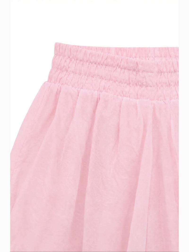 Dames high-waist minishorts mixray Lichtroze - Kiabi