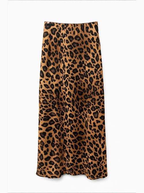 Dames hoge taille leopard maxi rok mixray - Kiabi