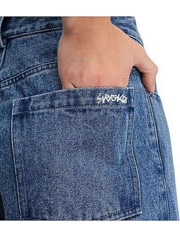 Dames hoog getailleerde barrel jeans