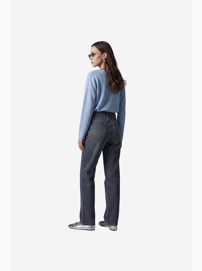 Dames jeans dilvin Grijs Zwart - Kiabi