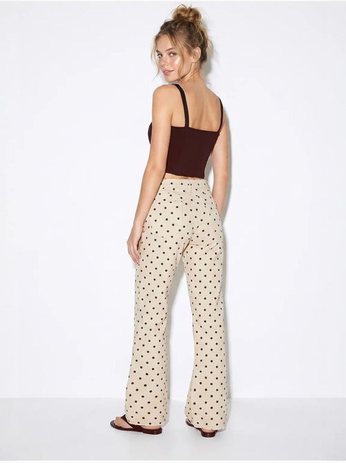 Dames jeans met middelhoge taille en stippen lucci - Kiabi Dames jeans met middelhoge taille en stippen lucci - Kiabi