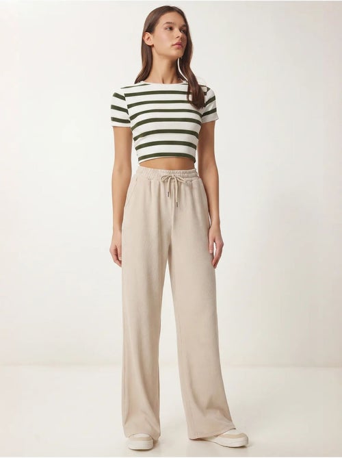 Dames jogger met wijde pijp van modal istanbul - Kiabi Dames jogger met wijde pijp van modal istanbul - Kiabi