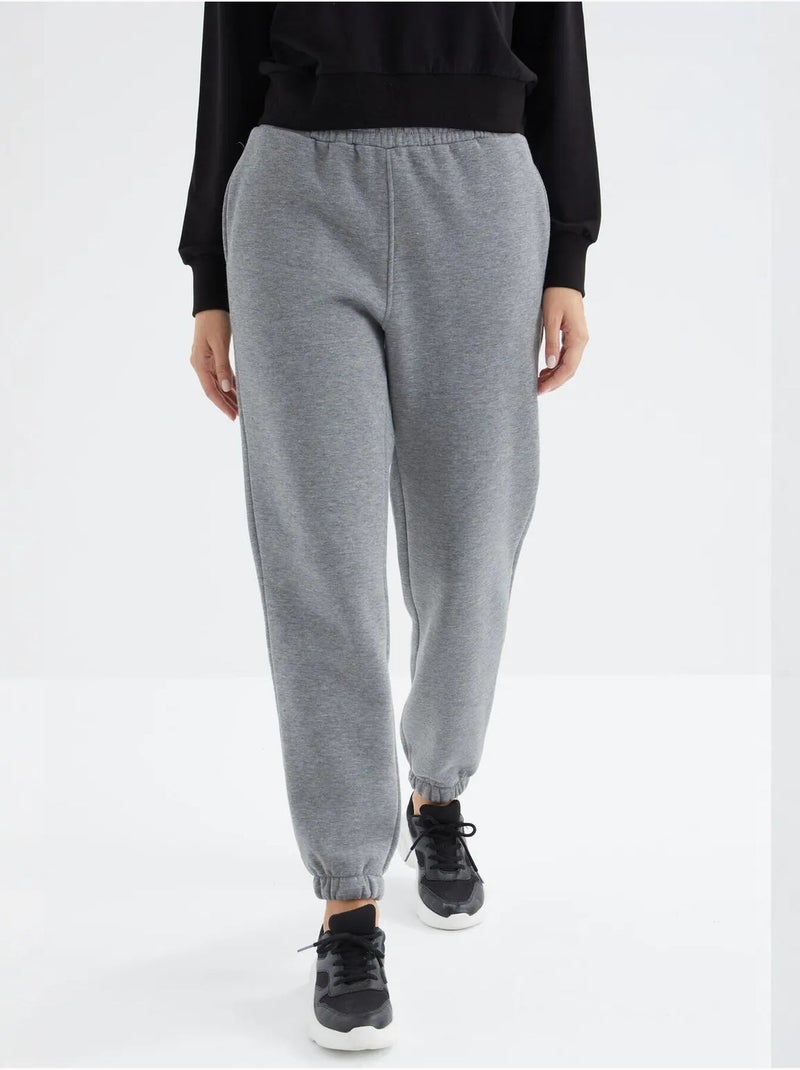 Dames jogger sweatpants met hoge taille tommy Grijs - Kiabi