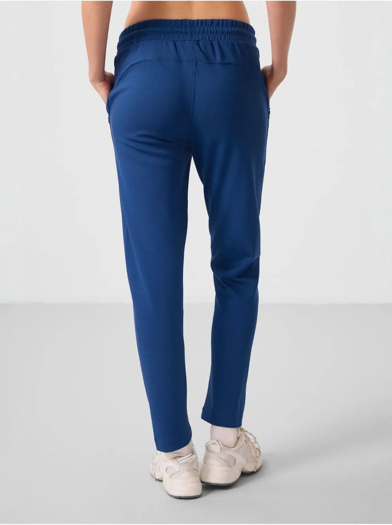 Dames joggingbroek met rits tommy Lagonblauw - Kiabi
