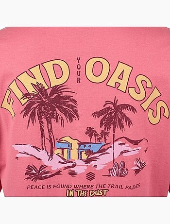 Dames katoenen gravel t-shirt met korte mouwen