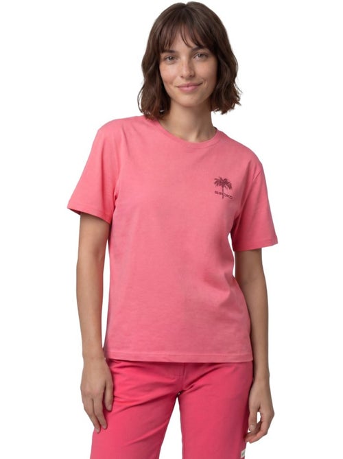 Dames katoenen gravel t-shirt met korte mouwen - Kiabi