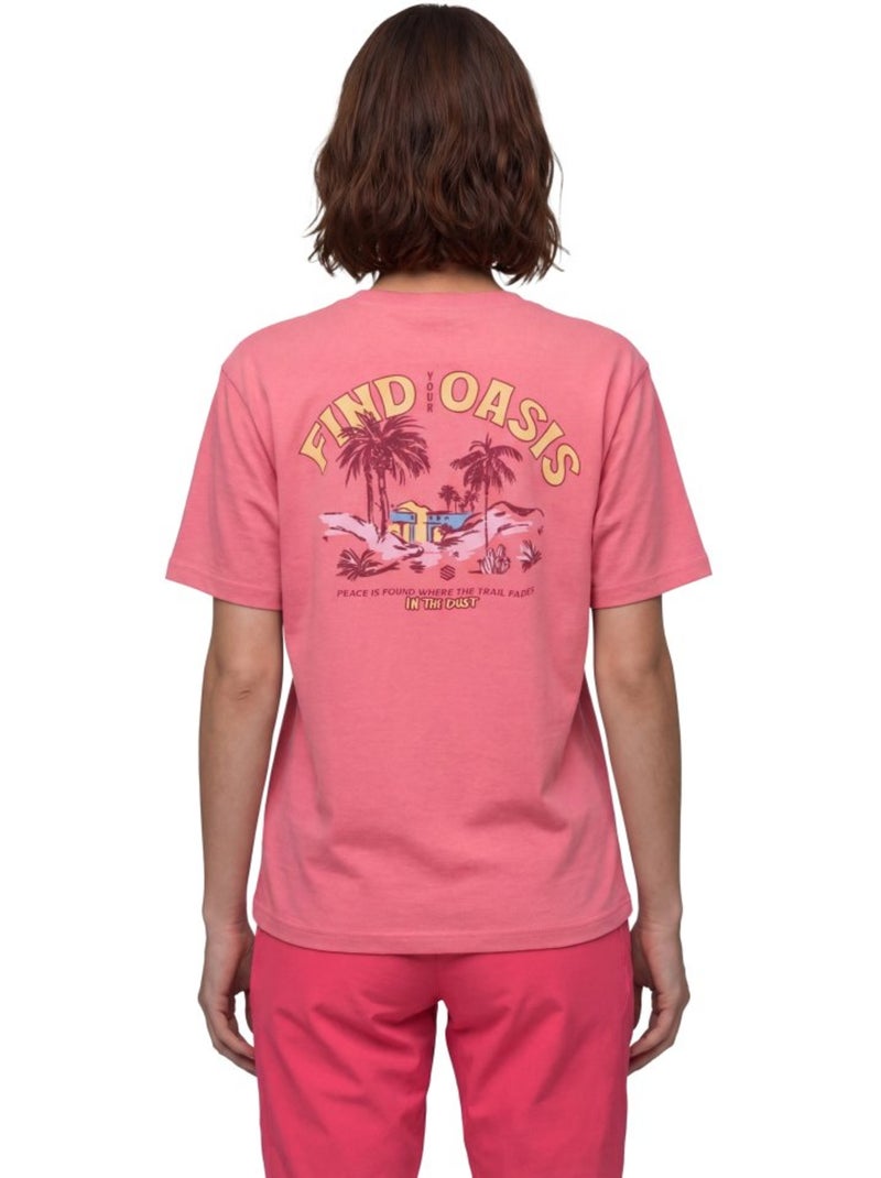 Dames katoenen gravel t-shirt met korte mouwen Rood - Kiabi