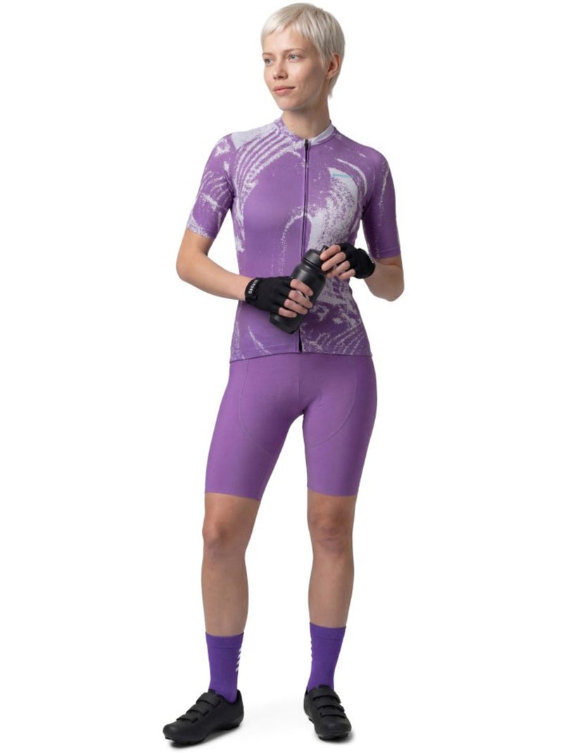 Dames korte fietsbroek Paars - Kiabi