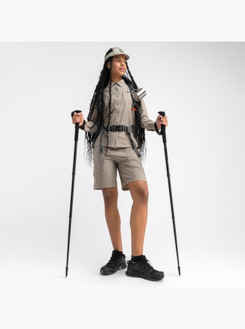 Dames lange mouw wandelshirt - Kiabi