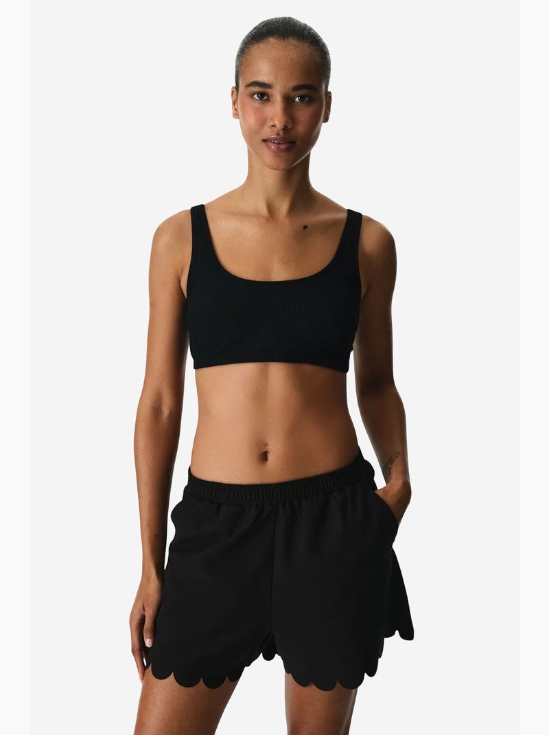 Dames laser zwemshort penti Zwart - Kiabi