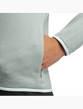 Dames lichtgewicht fleece wandelvest met capuchon