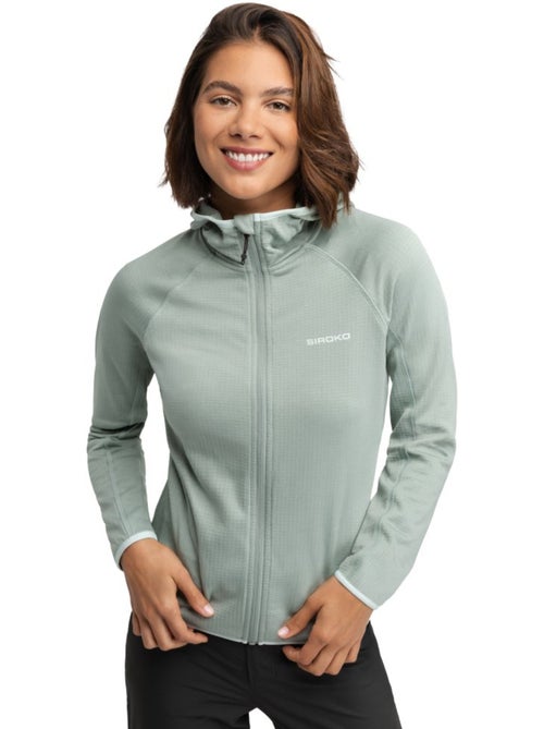 Dames lichtgewicht fleece wandelvest met capuchon - Kiabi