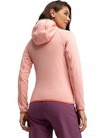 Dames lichtgewicht fleece wandelvest met capuchon