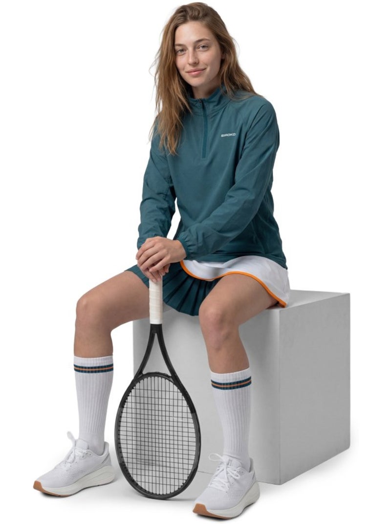 Dames lichtgewicht tennissjack Groen - Kiabi