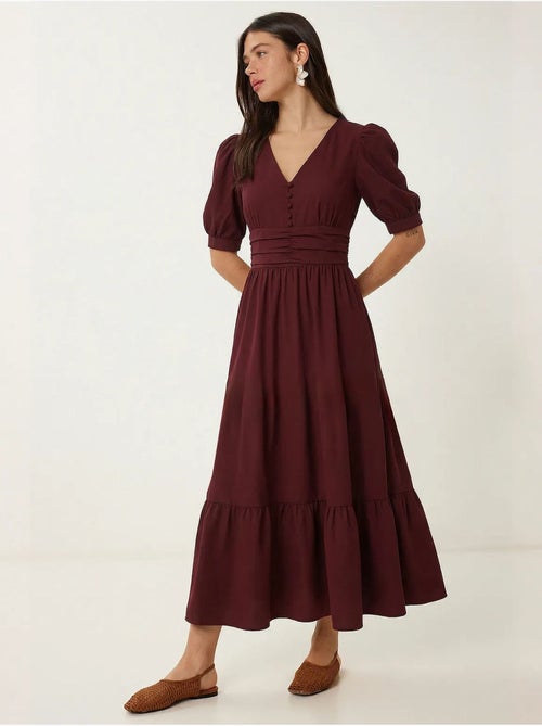 Dames maxi-jurk van katoenmix popeline istanbul - Kiabi Dames maxi-jurk van katoenmix popeline istanbul - Kiabi