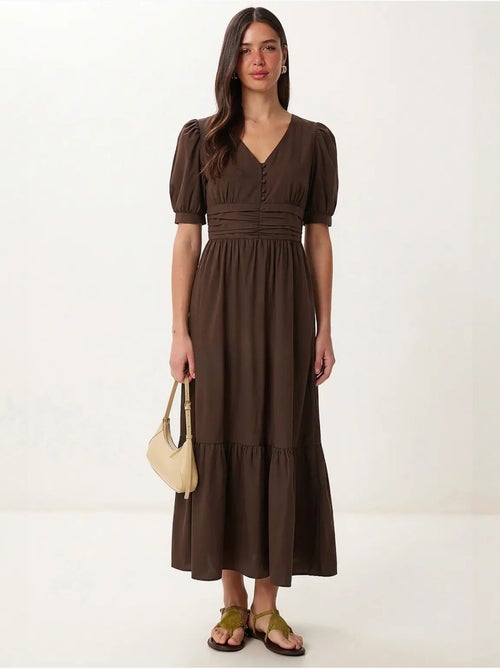 Dames maxi-jurk van katoenmix popeline istanbul - Kiabi Dames maxi-jurk van katoenmix popeline istanbul - Kiabi