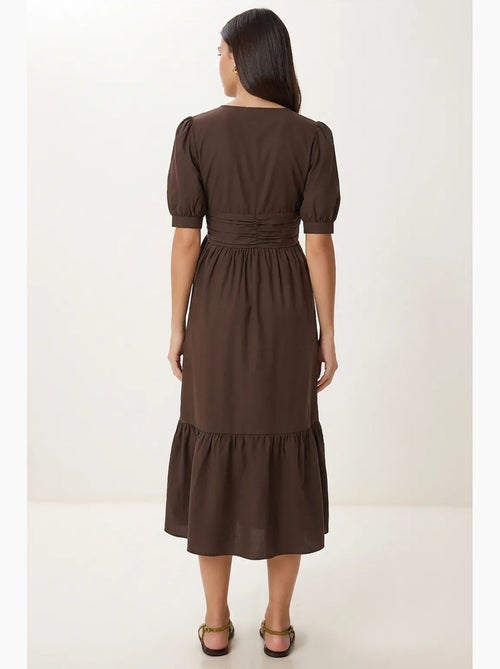 Dames maxi-jurk van katoenmix popeline istanbul - Kiabi Dames maxi-jurk van katoenmix popeline istanbul - Kiabi