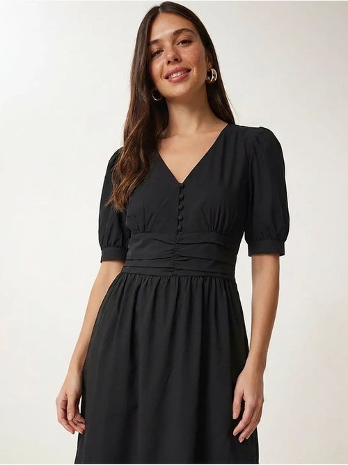 Dames maxi-jurk van katoenmix popeline istanbul - Kiabi Dames maxi-jurk van katoenmix popeline istanbul - Kiabi