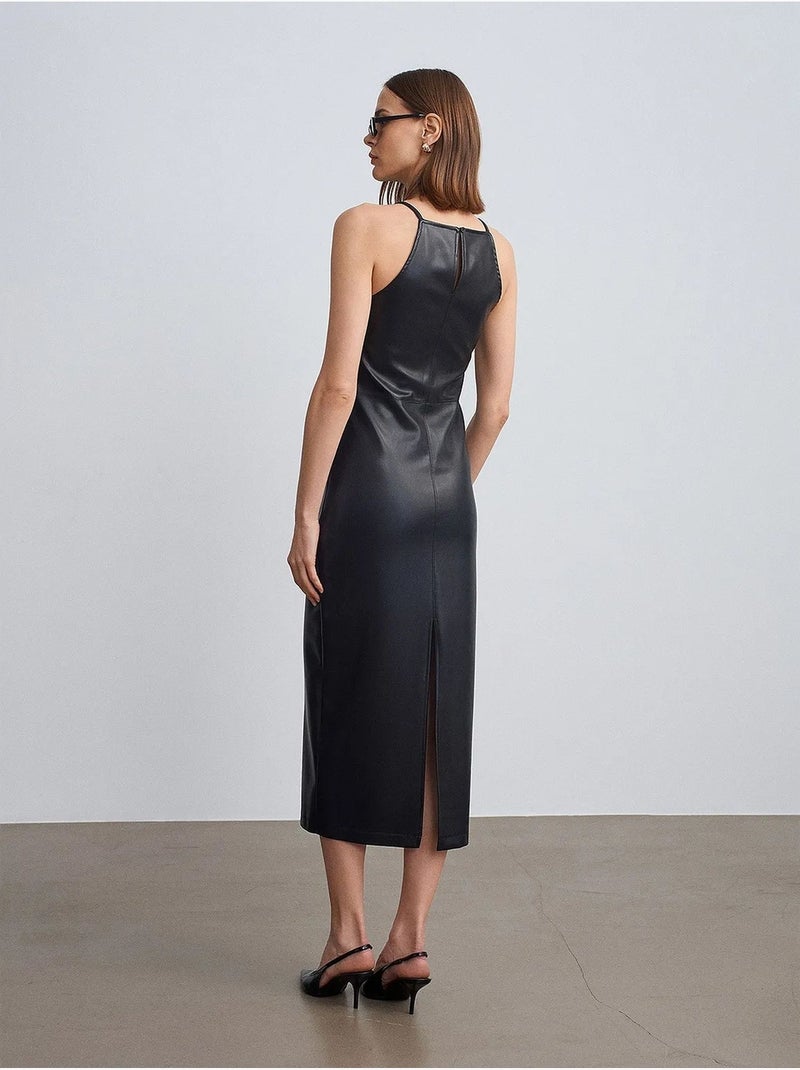 Dames maxi-rok van pu dilvin Zwart - Kiabi