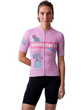 Dames mesh wielershirt met korte mouwen