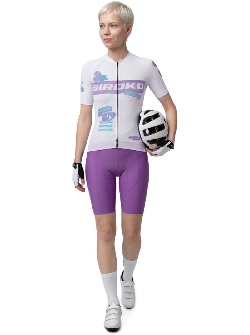 Dames mesh wielershirt met korte mouwen Wit - Kiabi