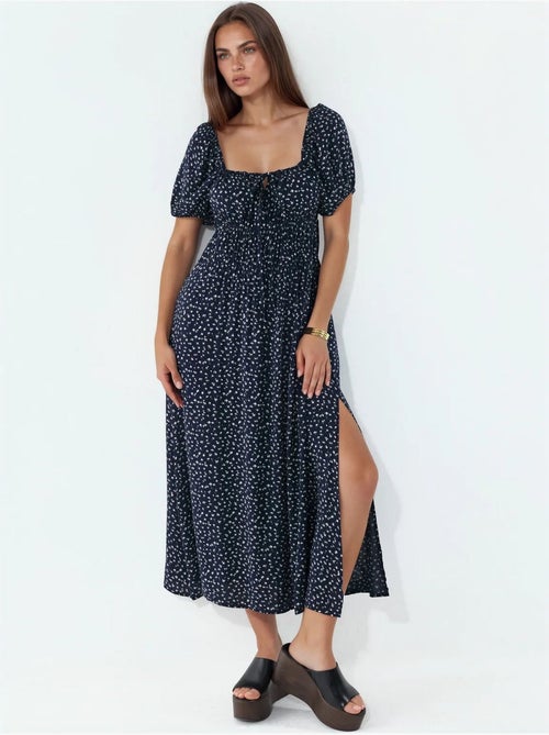 Dames midi-jurk van viscose popeline busem - Kiabi Dames midi-jurk van viscose popeline busem - Kiabi