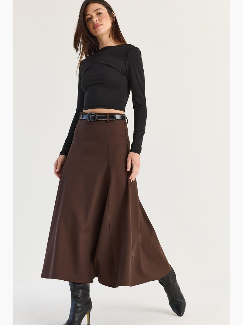 Dames midirok lucci Bruin - Kiabi