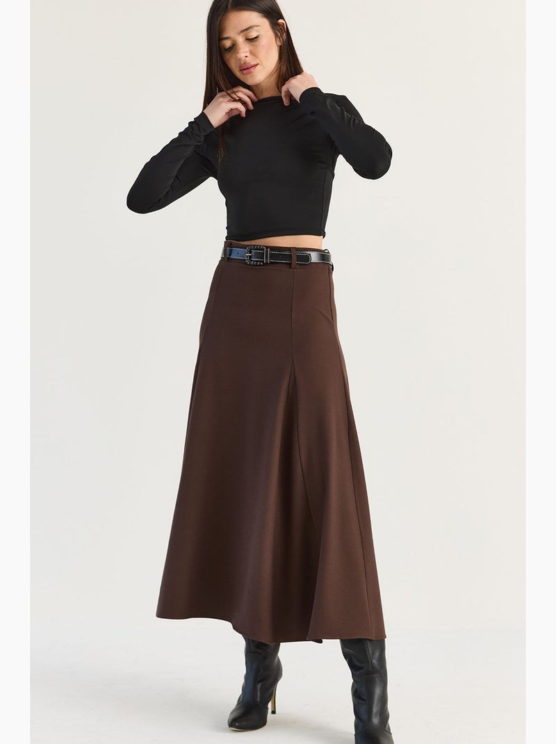 Dames midirok lucci Bruin - Kiabi
