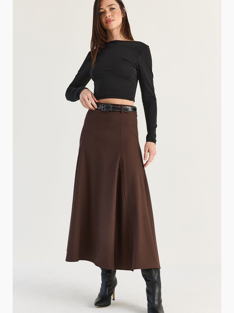 Dames midirok lucci Bruin - Kiabi